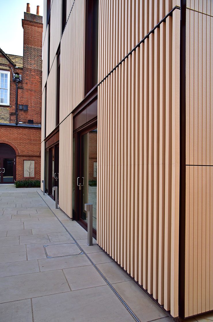 St Peters College Oxford building cladding detail